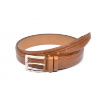 Curea barbati eleganta din piele naturala maro 3.5cm - DR241MD